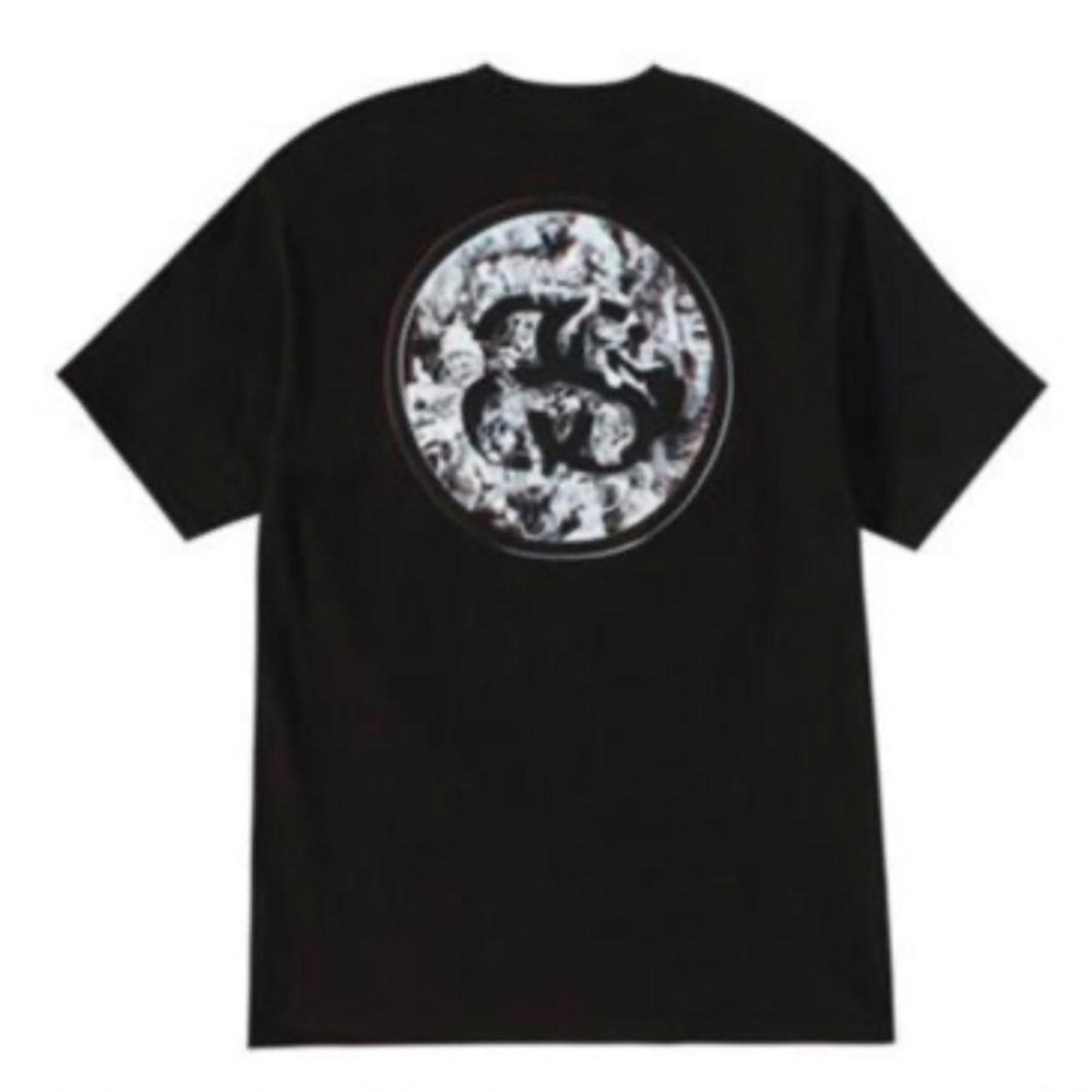 Stussy x Creepy x Vintage x Black Tee x 3D Graphic Logo